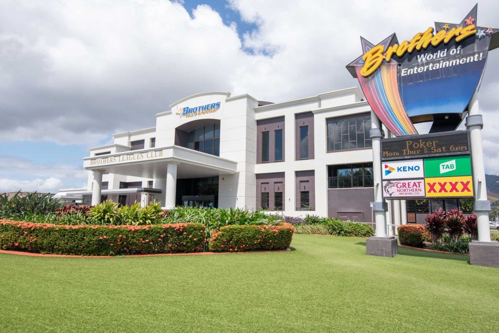 Brothers Leagues Club Cairns building exterior, September 2021