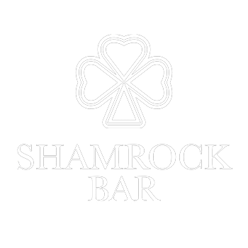 White Shamrock Bar logo on a light background