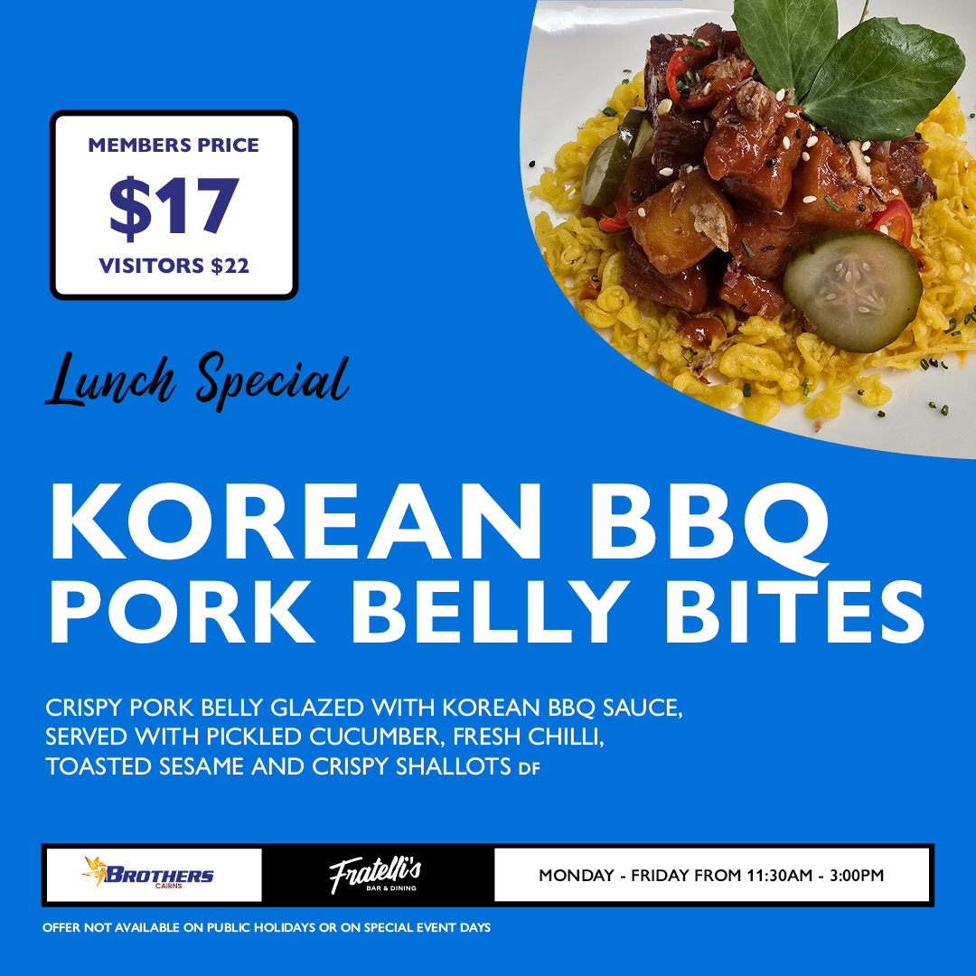 Korean BBQ Pork Belly Bites lunch special at Fratelli's